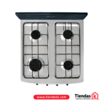 ESTUFA CONTINENTAL GAS 4 PT LUJO A INOX Q.ES GN NEGRA REF 4350 - Imagen 2