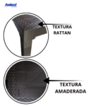 MESA RATTAN TAYRUNA WENGUE ANDECOL REF: MP0997 - Imagen 3