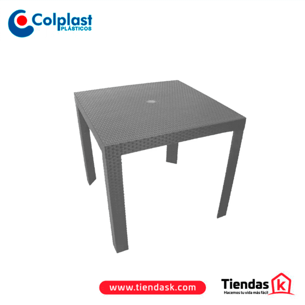 MESA COLPLAST CORAL RATTAN GRIS HIELO REF 1308