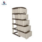 PRACTIMUEBLE COLPLAST 5 NIVELES PEQUEÑO RATTAN PISTACHO - WENGUE REF 1067 - Imagen 2