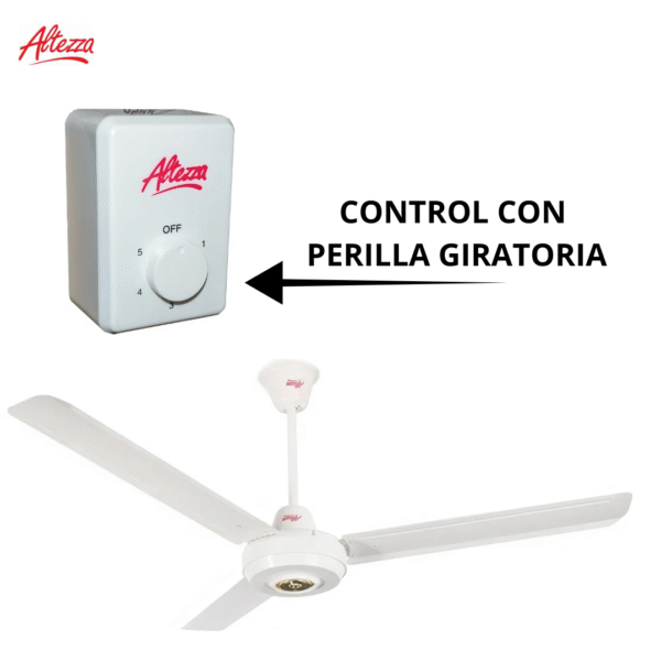 VENTILADOR ALTEZZA DE TECHO ACF-130 INDUSTRIAL BLANCO 56 PLG REF; 77516